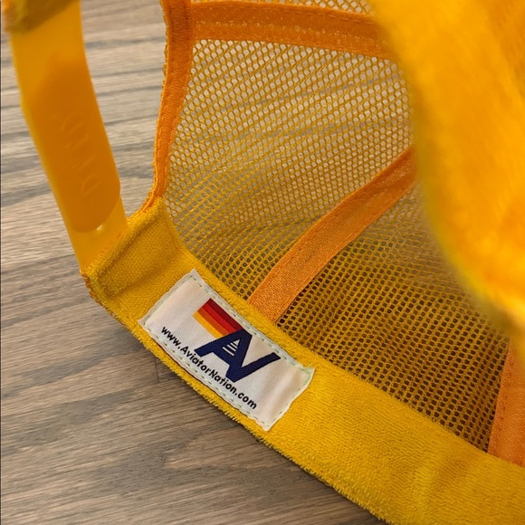 Aviator Nation Gold Logo Trucker Hat - Picture 3 of 5
